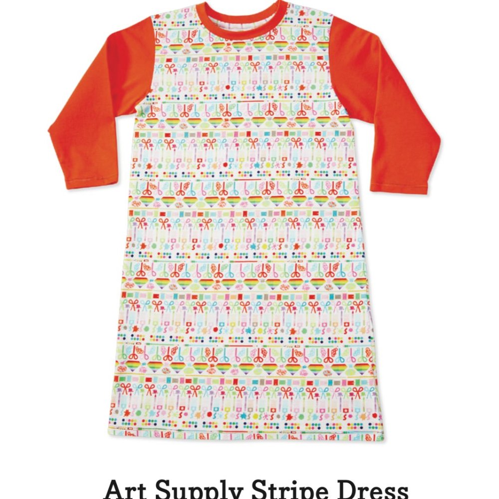 Art Supply Stripe Jersey Dress
